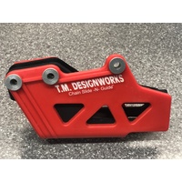 Dirtbike Australia TM Designworks Rear Chain Guide Yamaha A MX Shell and Inner Rub Block Red