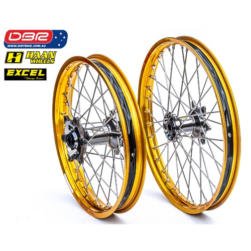 Haan Wheels Australia "Factory" Enduro Spec Wheel Set. Honda CR 2 Stroke. 21"Front 18"Rear