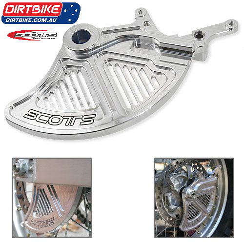 Scotts Billet Alloy Rear Disc Protector and carrier  :  (CRF 450 R  02-12).  (CRF 250 R  04-13).   (CRFX  04-18).   (CR  02-07).